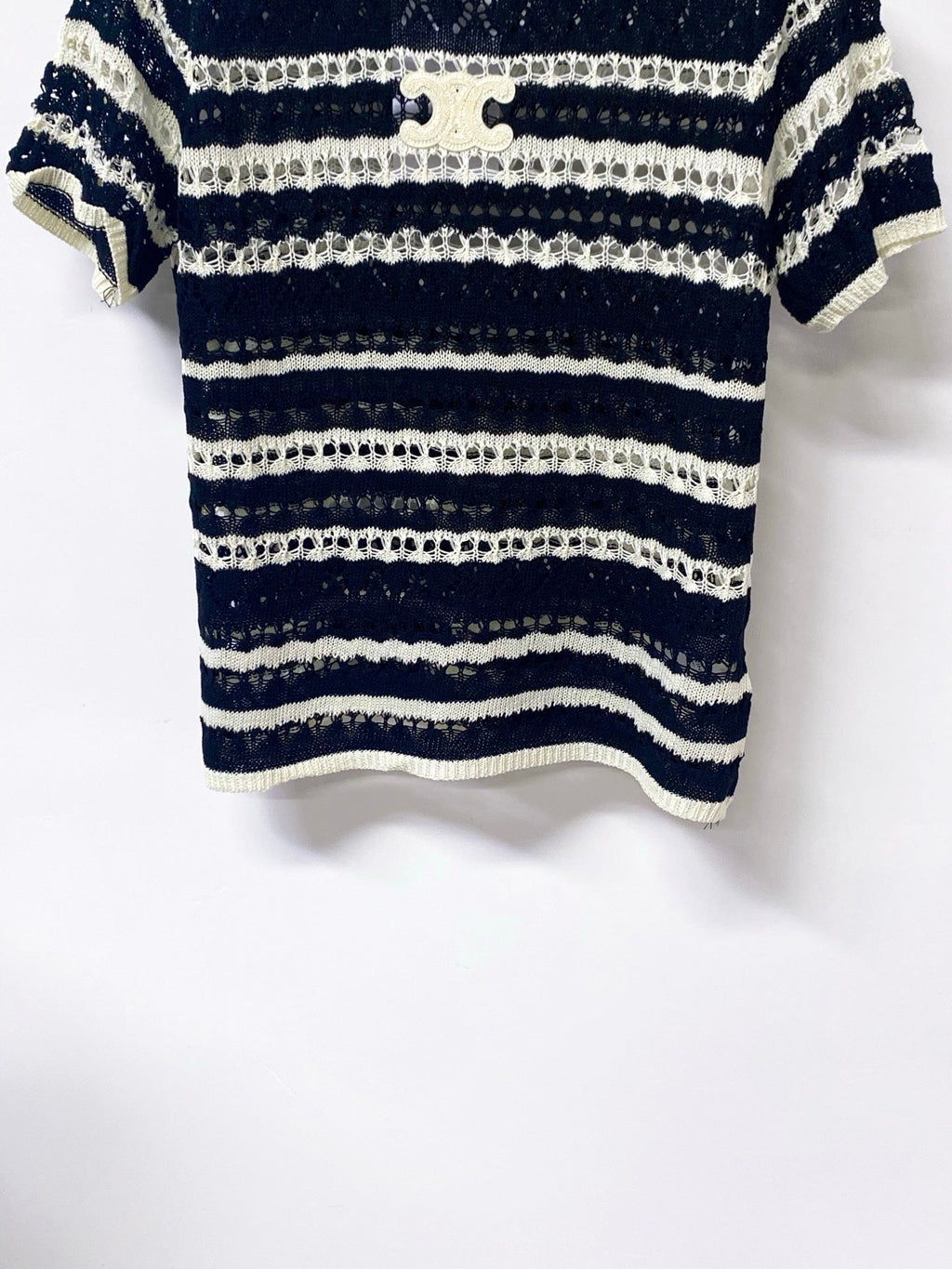 CELINE 26S SHORT-SLEEVE KNIT TOP 487