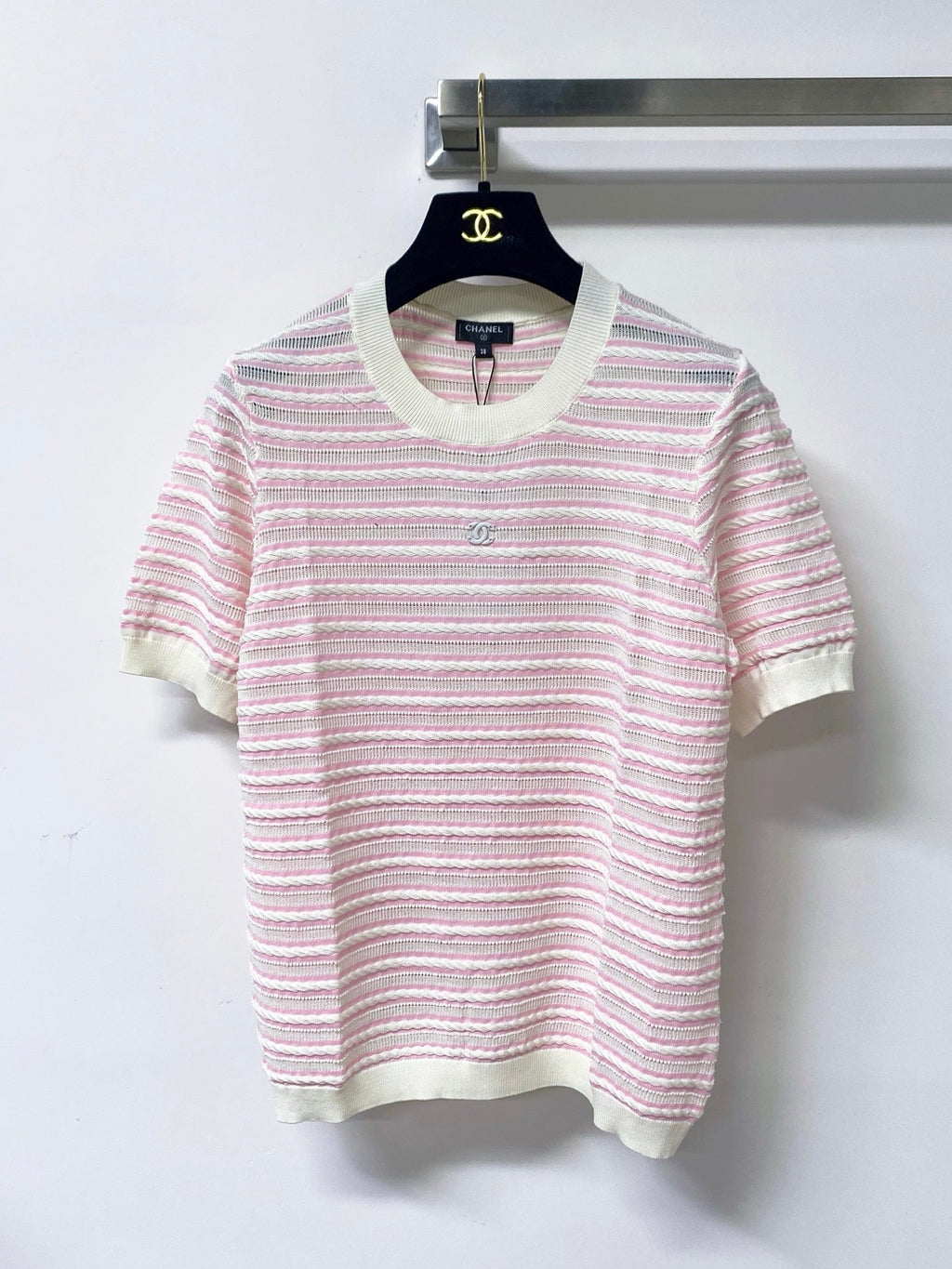 CHANEL 26S SHORT-SLEEVE KNIT TOP STYLE 1145
