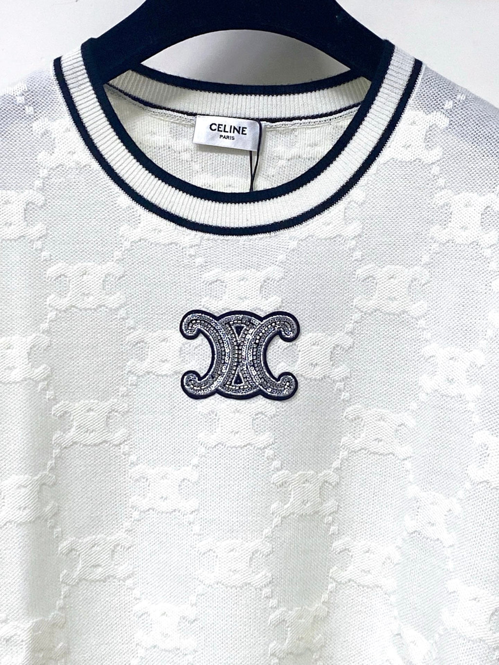 CELINE 26S SHORT-SLEEVE KNIT TOP 476