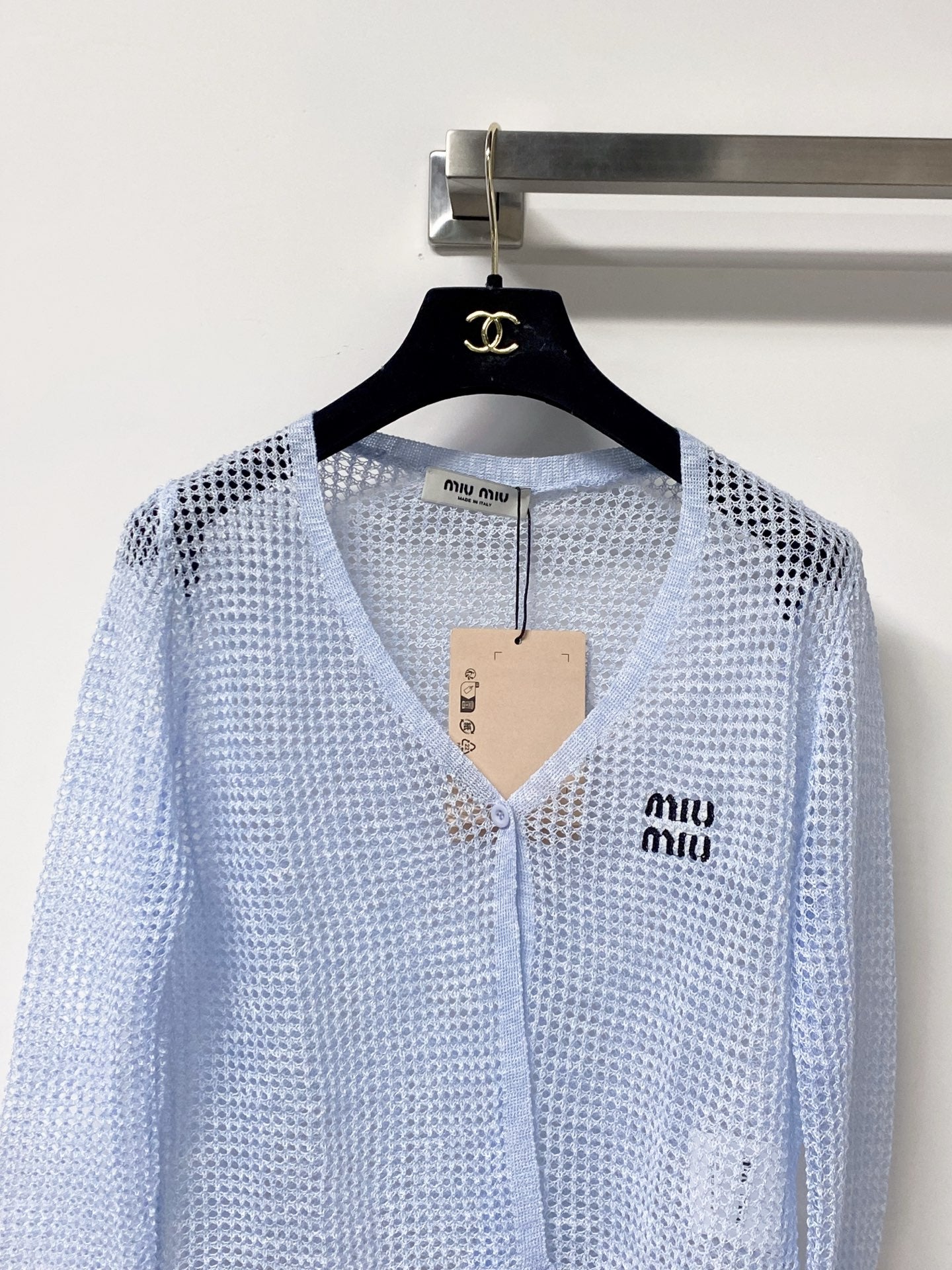 MIUMIU 26S CAMI TOP & OPEN KNIT CROPPED CARDIGAN SET 1173