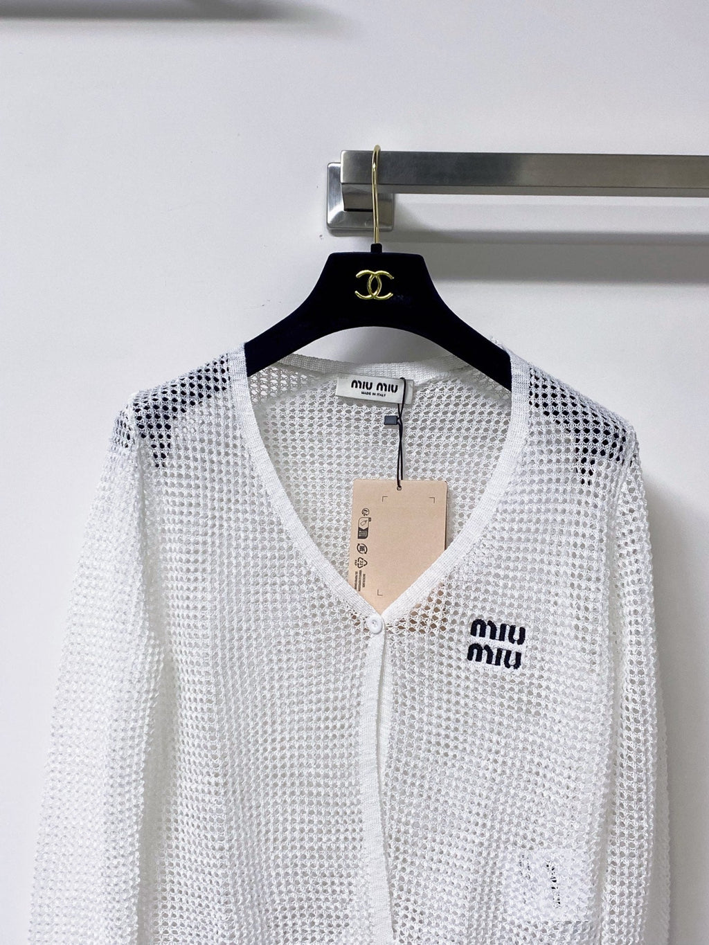 MIUMIU 26S CAMI TOP & OPEN KNIT CROPPED CARDIGAN SET 1172