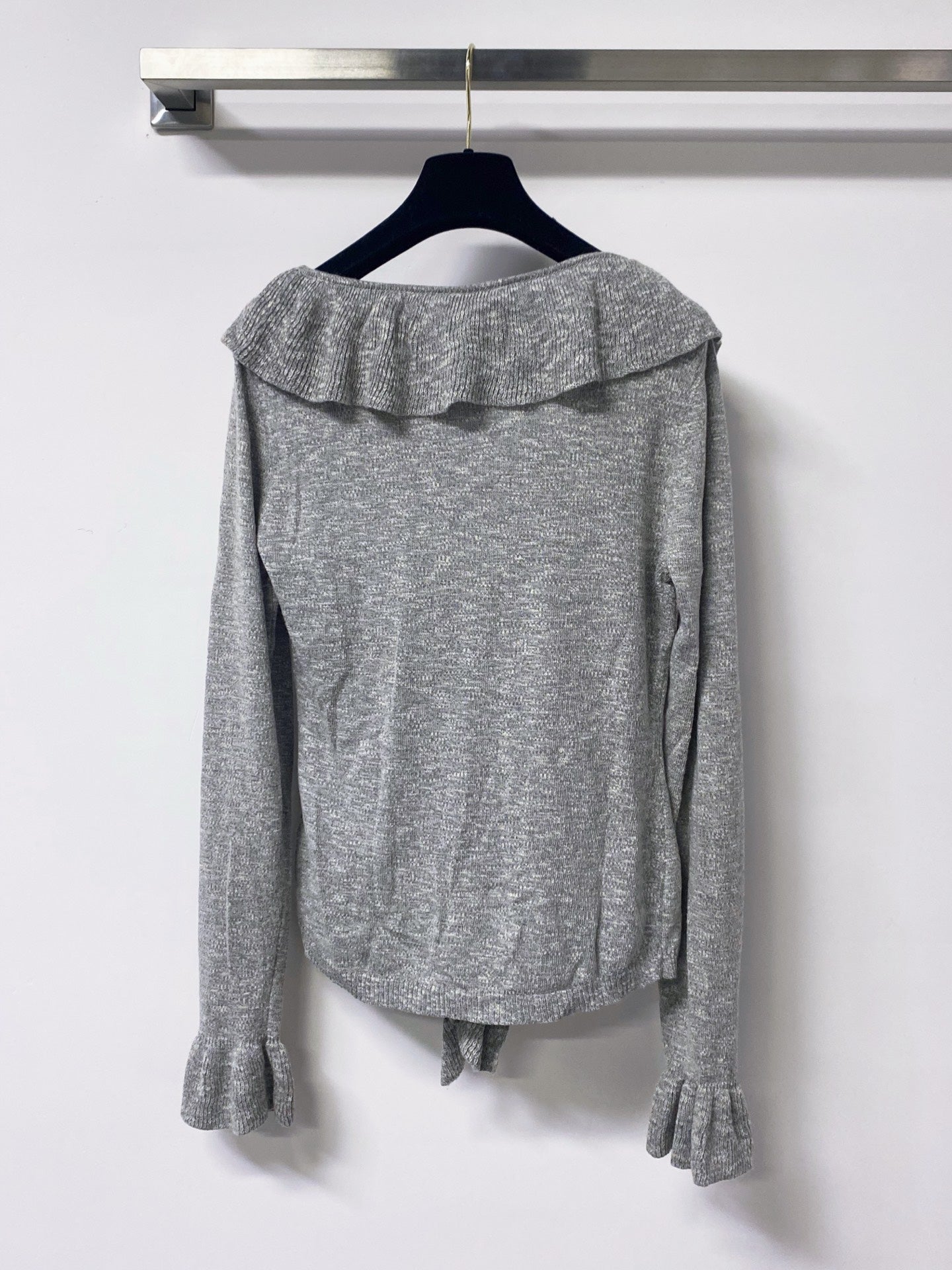 CHANEL 26S RUFFLE KNIT CARDIGAN 1309