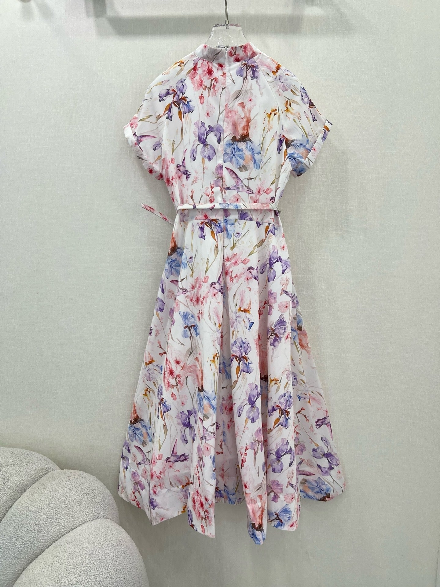 ZIMMER PLEATED DRESS WITH STAND COLLAR 269299