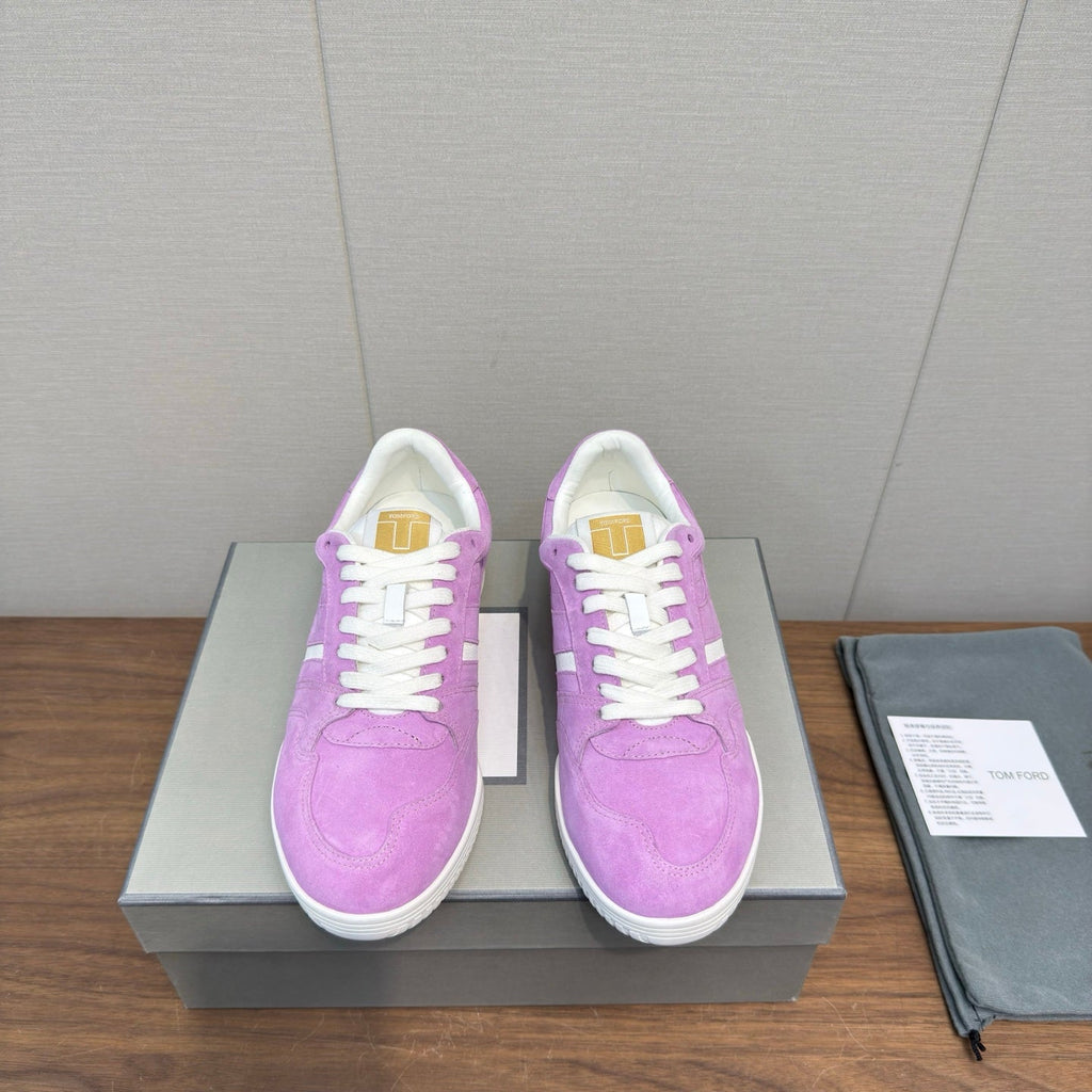 TOM FORD 26S JACKSON SNEAKERS IN PINKISH PURPLE SUEDE