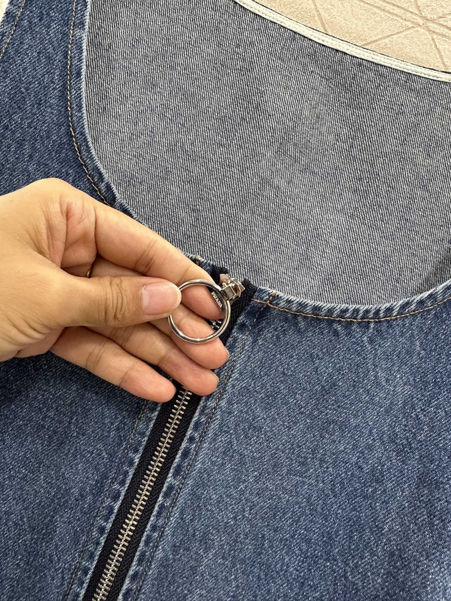 PRADA DENIM POCKET BLAZER DRESS 276614