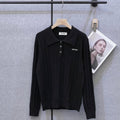 MIUMIU LONG-SLEEVE KNIT POLO 318