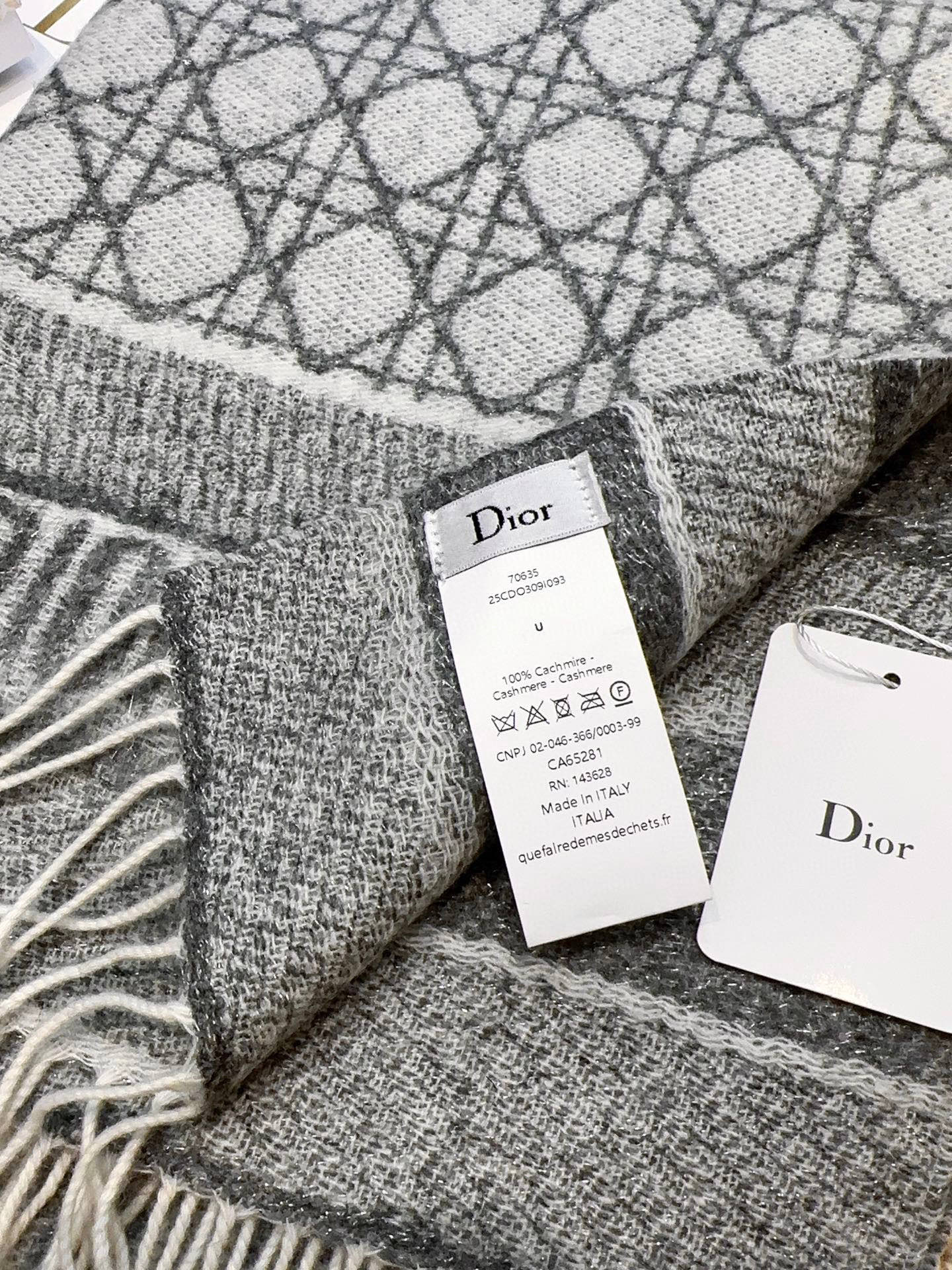 DIOR 26S SCARF 202CM IN CASHMERE 136514