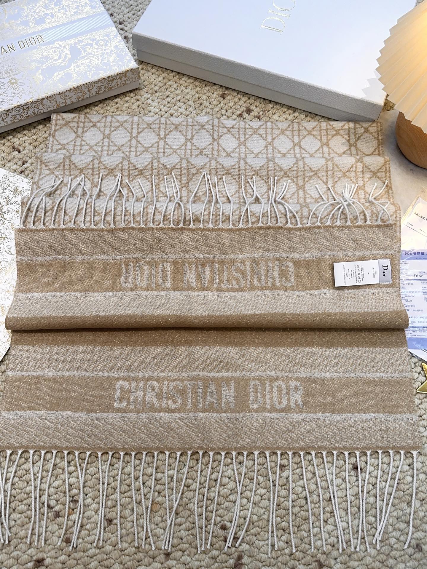 DIOR 26S SCARF 202CM IN CASHMERE 136515