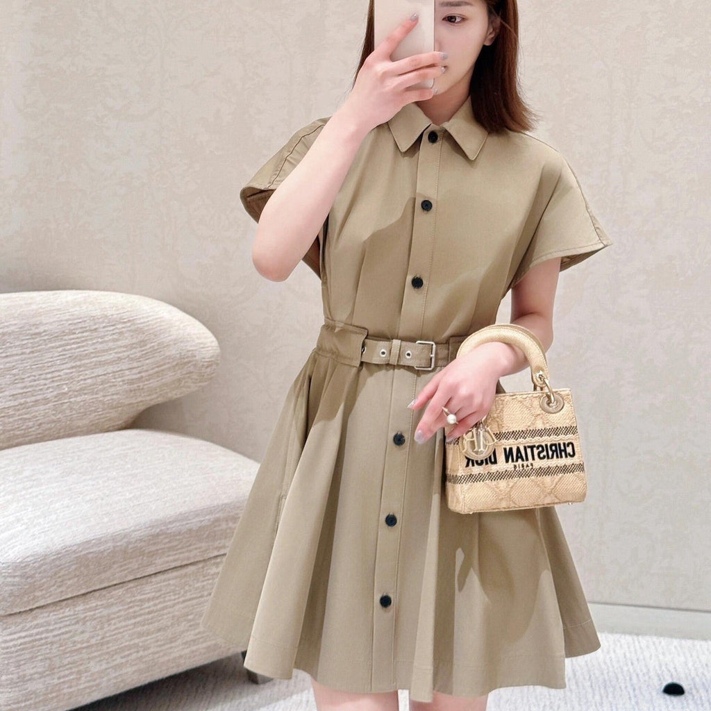 DIOR 25S PLEATED SHIRT DRESS 220902