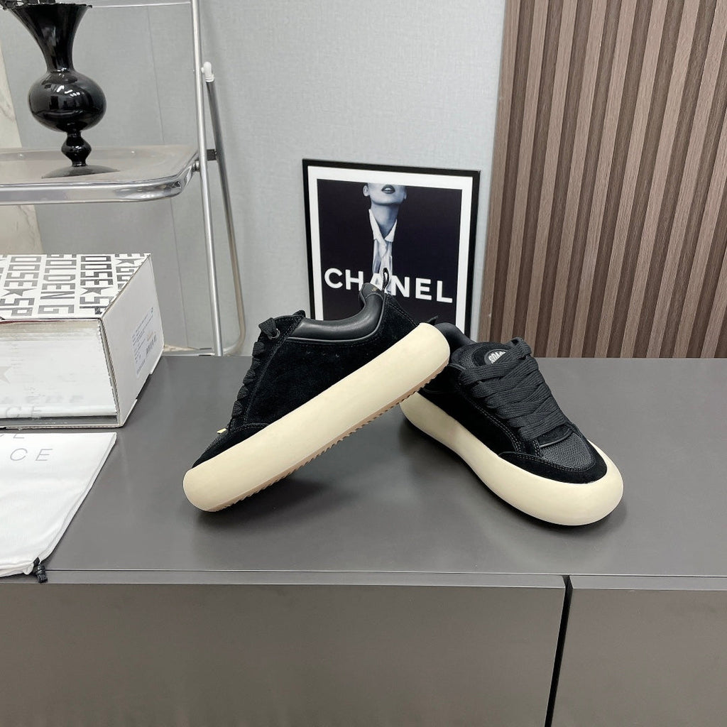 SPACE-STAR CUBE SNEAKERS IN BLACK SUEDE WITH PERFORATED STAR