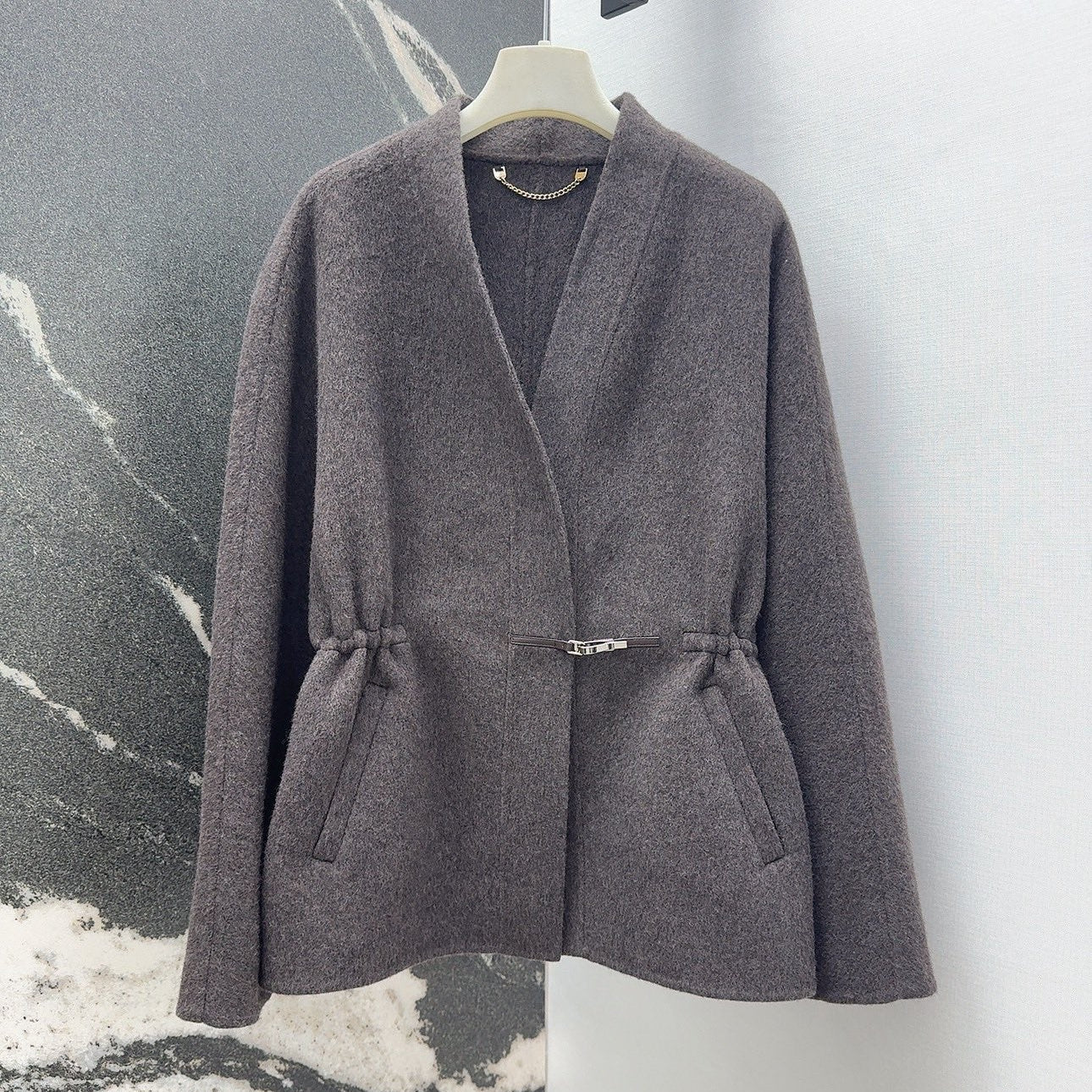 HERMES 25S REVERSIBLE LONG KNIT CARDIGAN 173