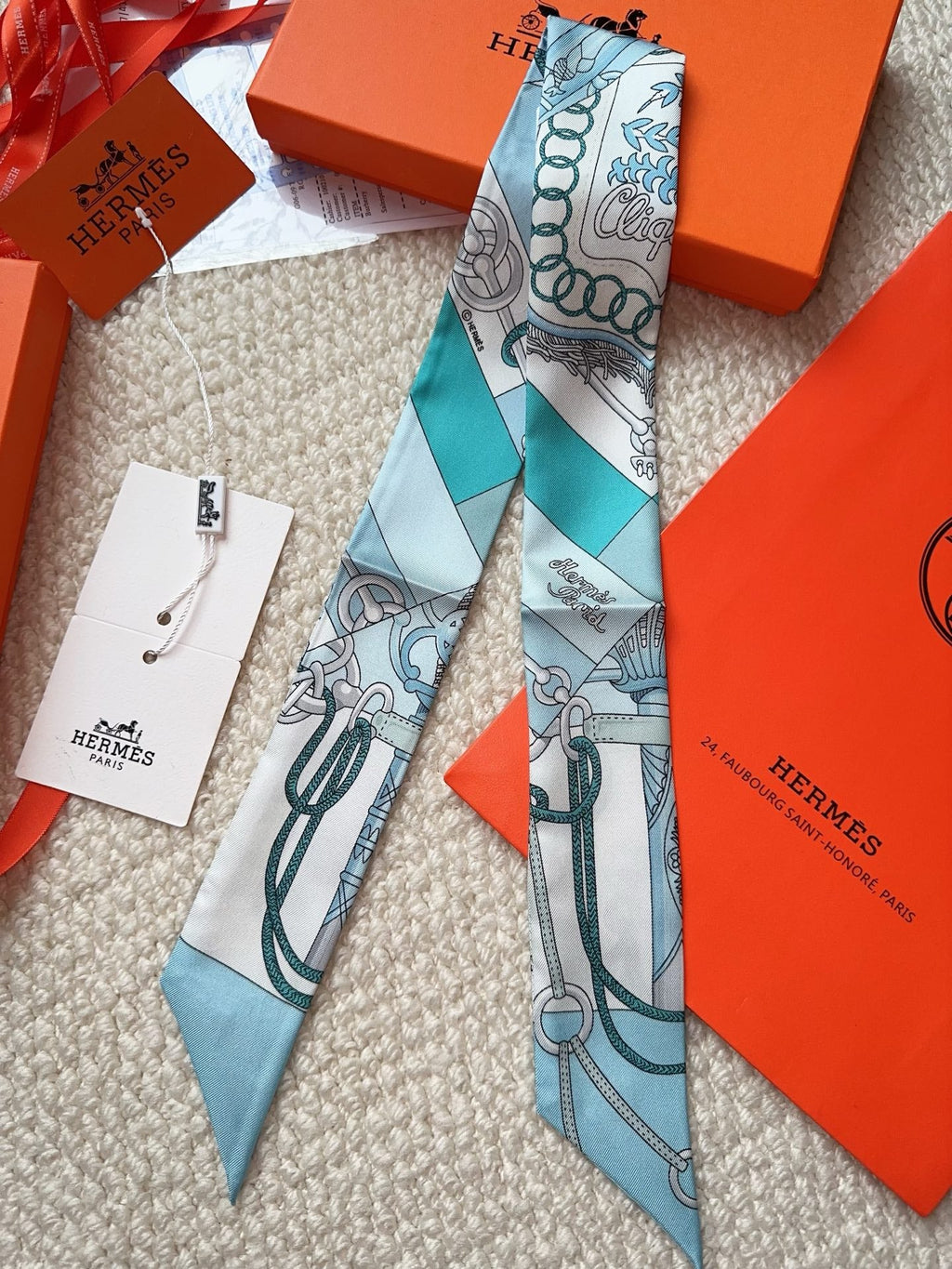 HERMES 26S SCARF 86 IN SILK 309645