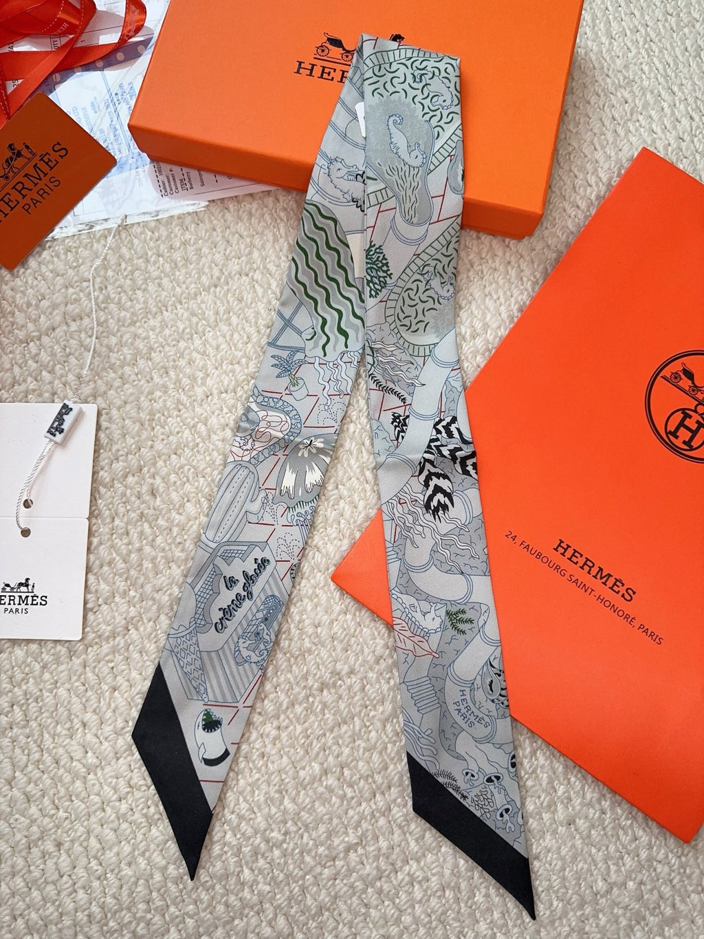 HERMES 26S SCARF 86 IN SILK 309649