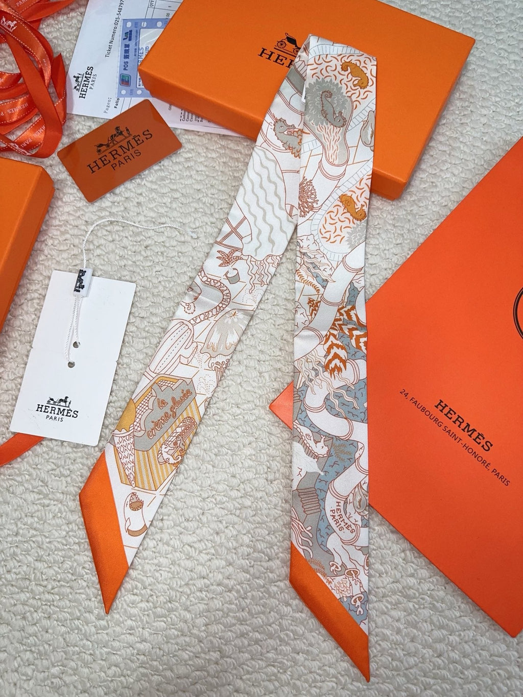 HERMES 26S SCARF 90 IN SILK 309654