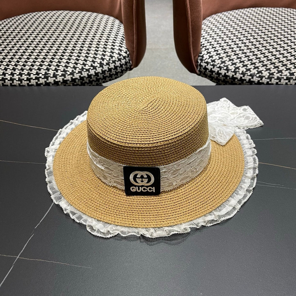 GUCCI 26S WIDE-BRIMMED STRAW HAT 253