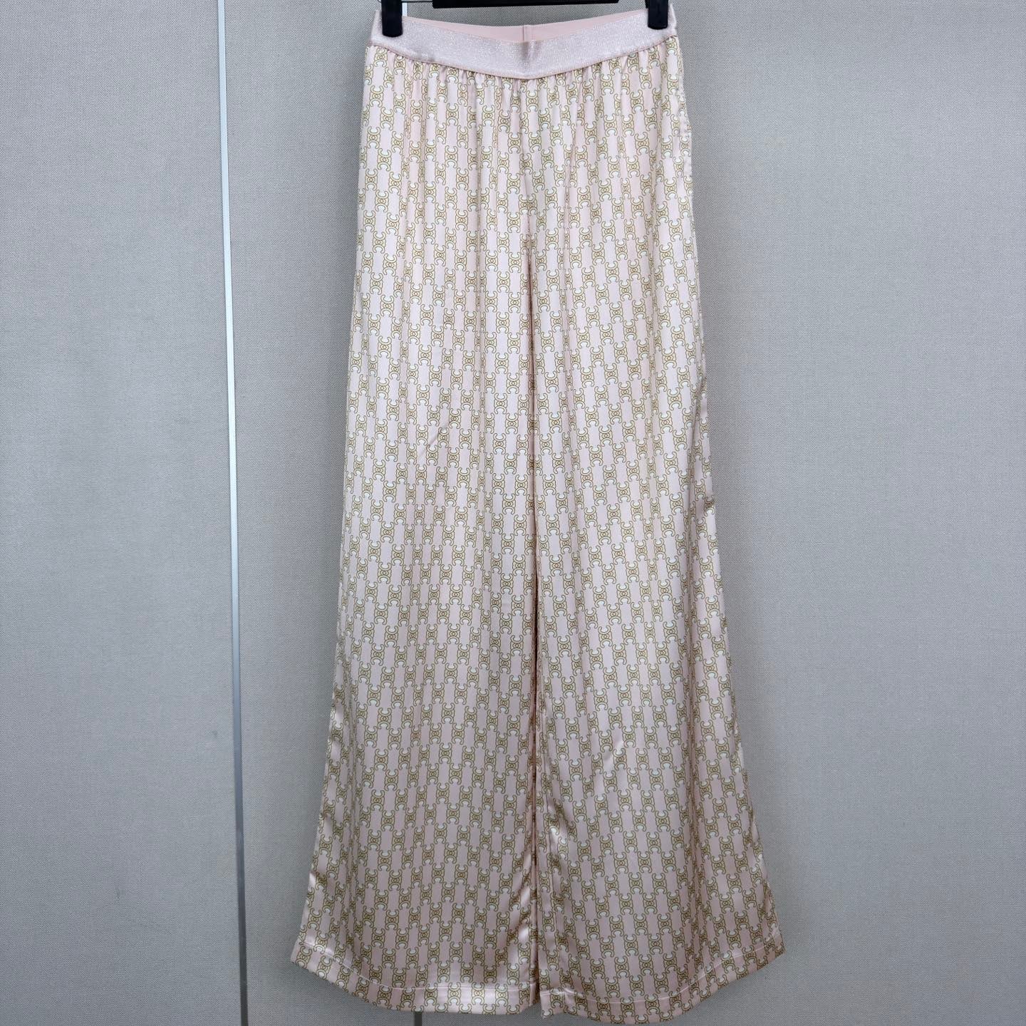 CELINE 26S ELASTIC WAIST WIDE LEG PANTS 338