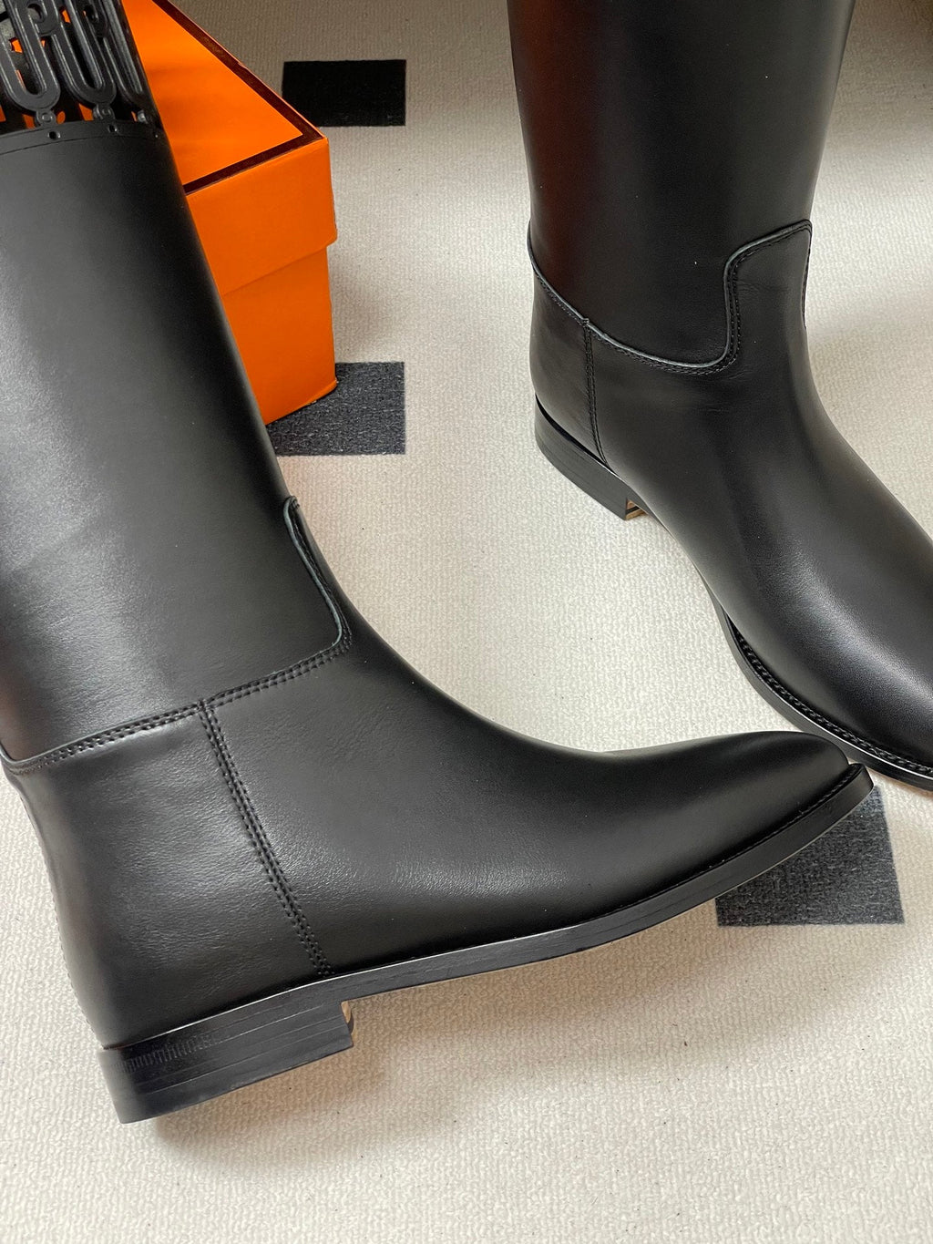 HM JUMPING BOOTS IN BLACK CALFSKIN 423264