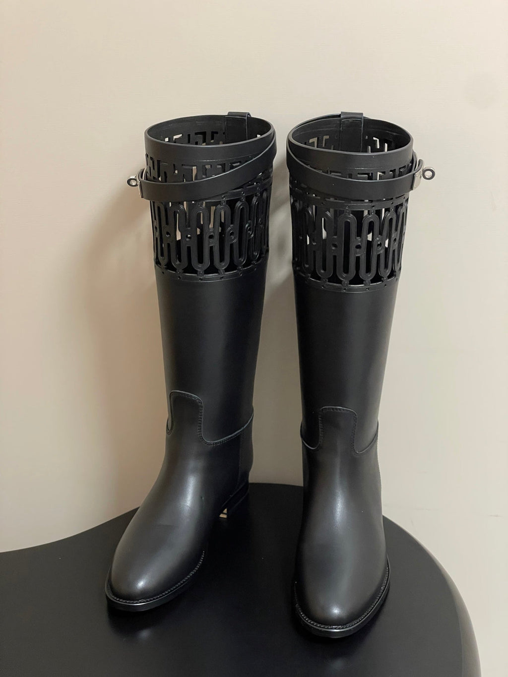 HM JUMPING BOOTS IN BLACK CALFSKIN 423264
