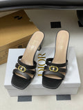 DIOR 26S HIGH HEEL SANDALS 80 MM IN BLACK CALFSKIN