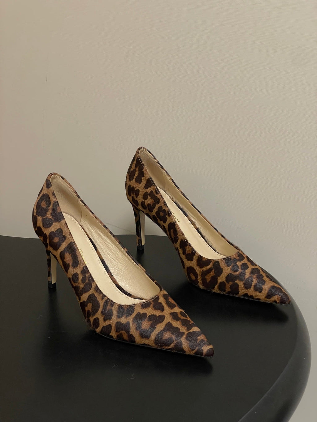 GIANVITO ROSSI 26S HIGH HEELS 85 MM IN LEOPARD PRINT PONY HAIR