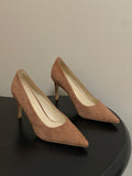 GIANVITO ROSSI 26S HIGH HEELS 85 MM IN BROWN SUEDE