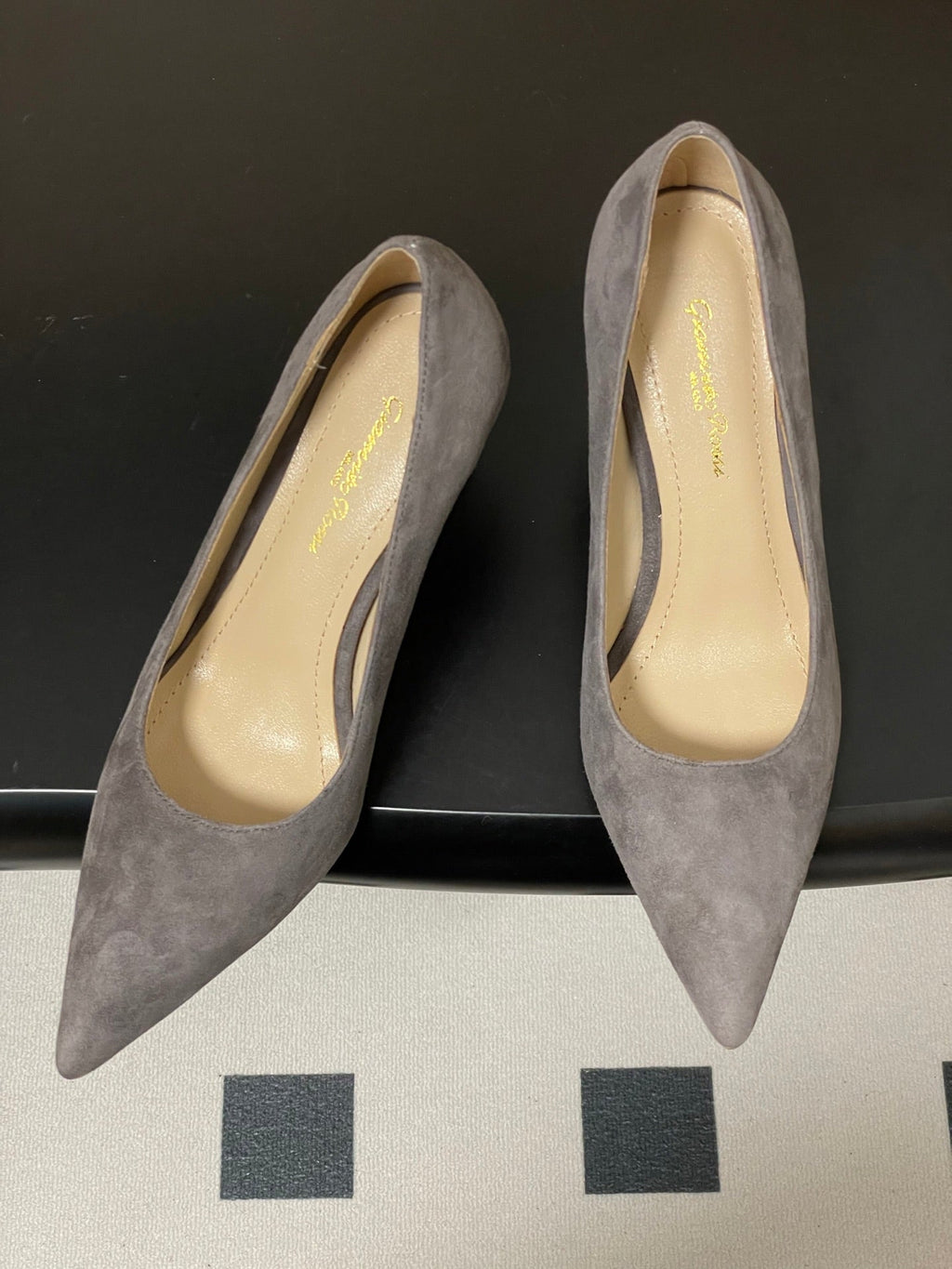 GIANVITO ROSSI 26S HIGH HEELS 85 MM IN DARK GREY SUEDE