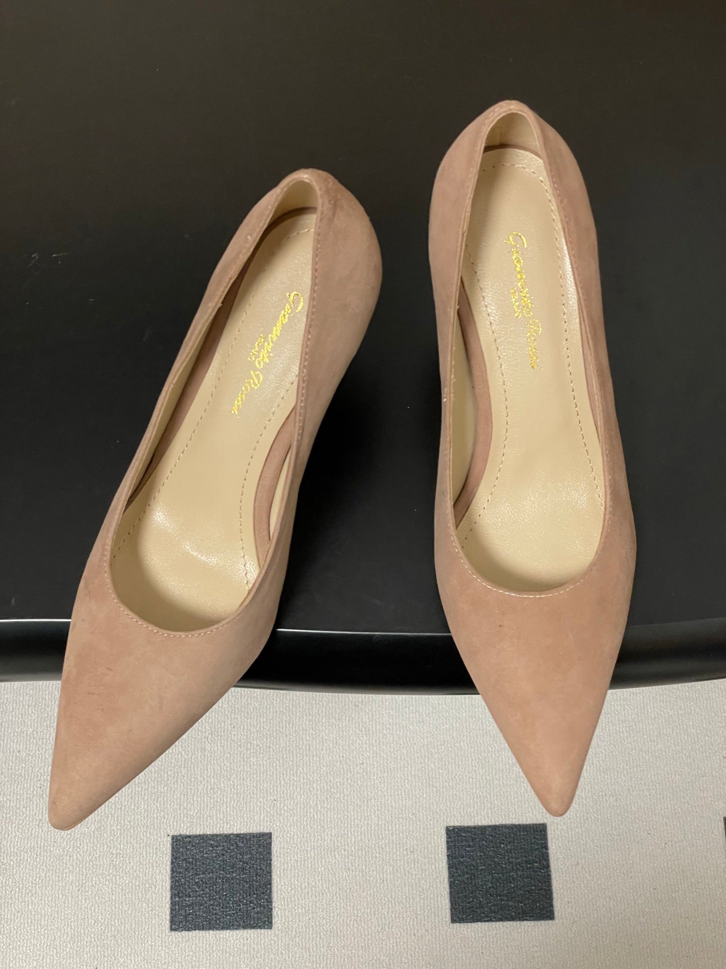 GIANVITO ROSSI 26S HIGH HEELS 85 MM IN NUDE SUEDE