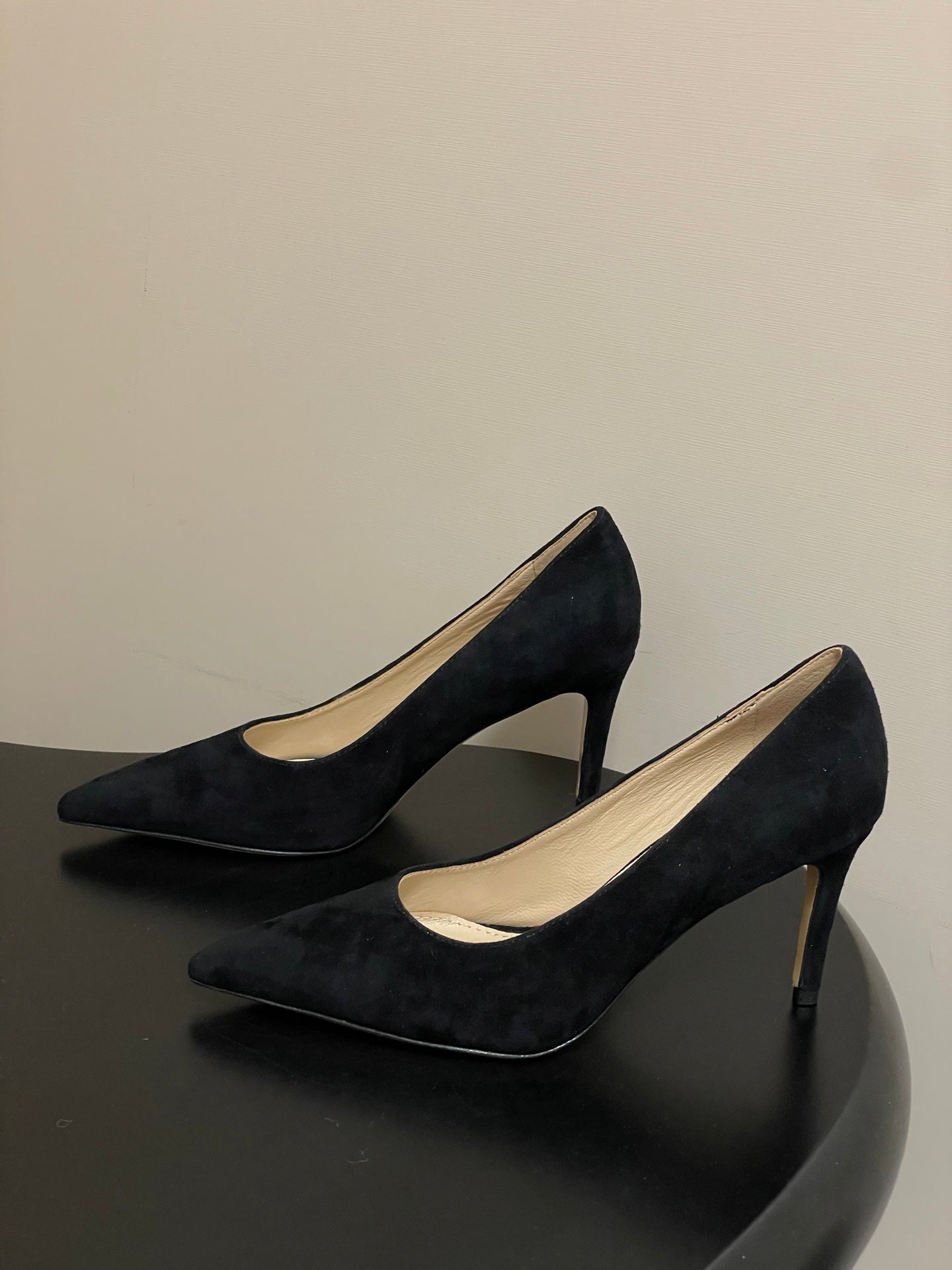 GIANVITO ROSSI 26S HIGH HEELS 85 MM IN BLACK SUEDE