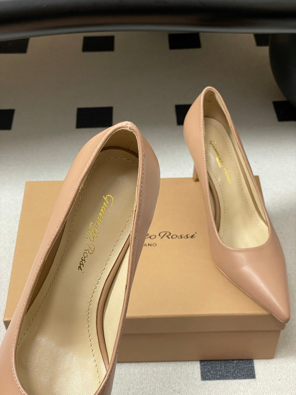 GIANVITO ROSSI 26S HIGH HEELS 85 MM IN NUDE CALFSKIN