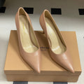 GIANVITO ROSSI 26S HIGH HEELS 85 MM IN NUDE CALFSKIN
