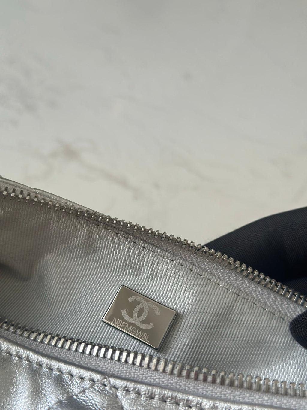 CHANEL 26S HOBO BAG 26 IN SILVER LAMBSKIN