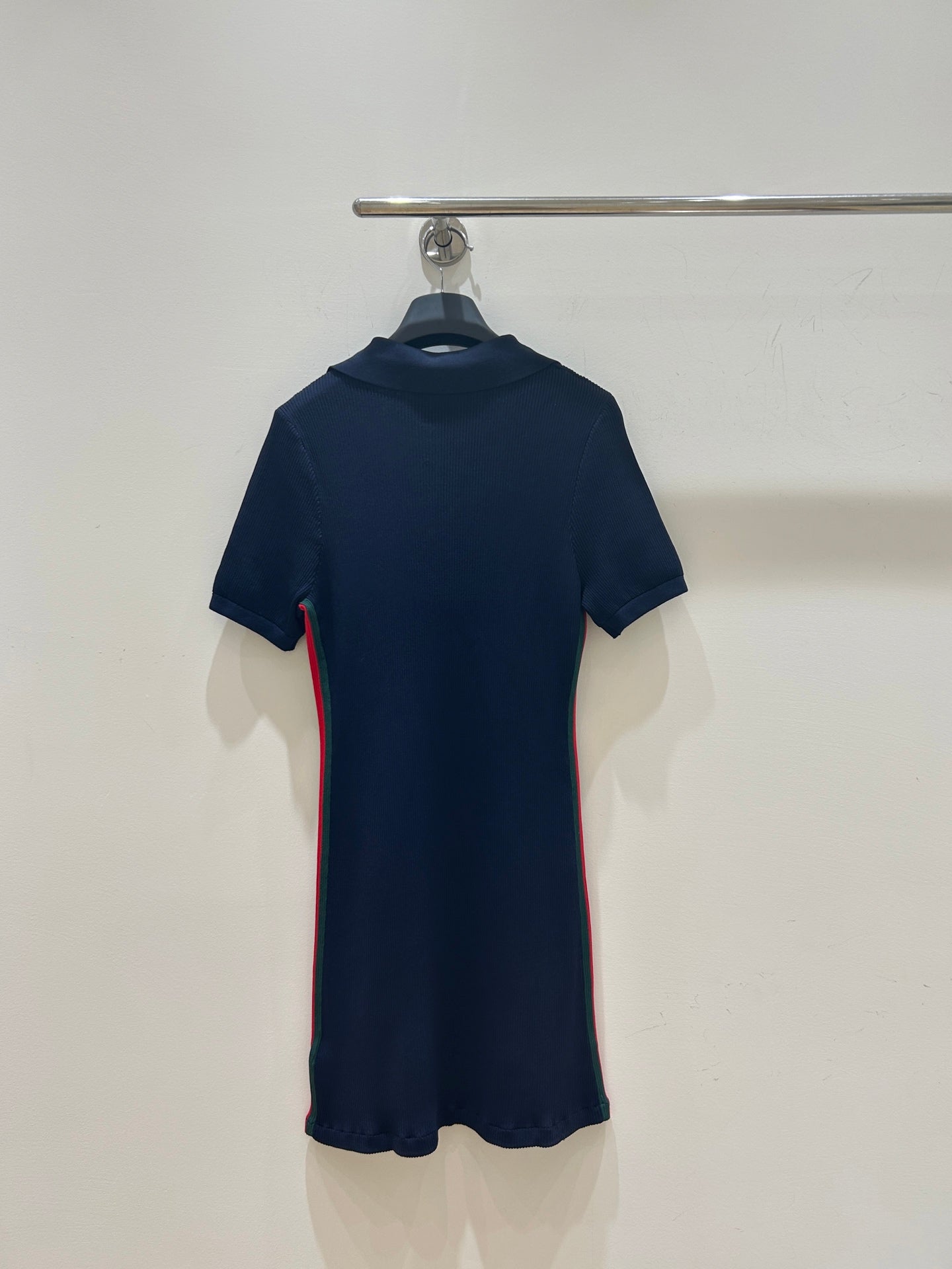 GUCCI 26S SHORT-SLEEVE KNIT POLO DRESS 379