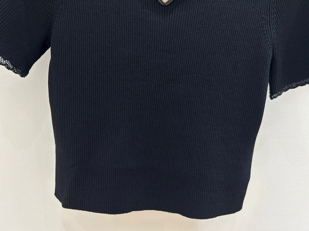 PRADA 26S SHORT-SLEEVE KNIT TOP 973