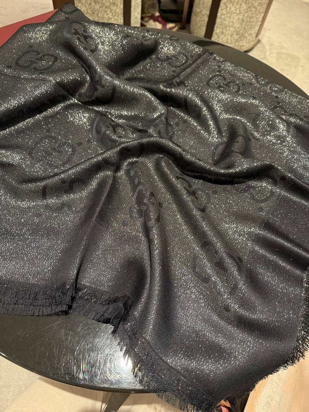 GUCCI 26S SCARF 140 IN CASHMERE AND SILK 309396