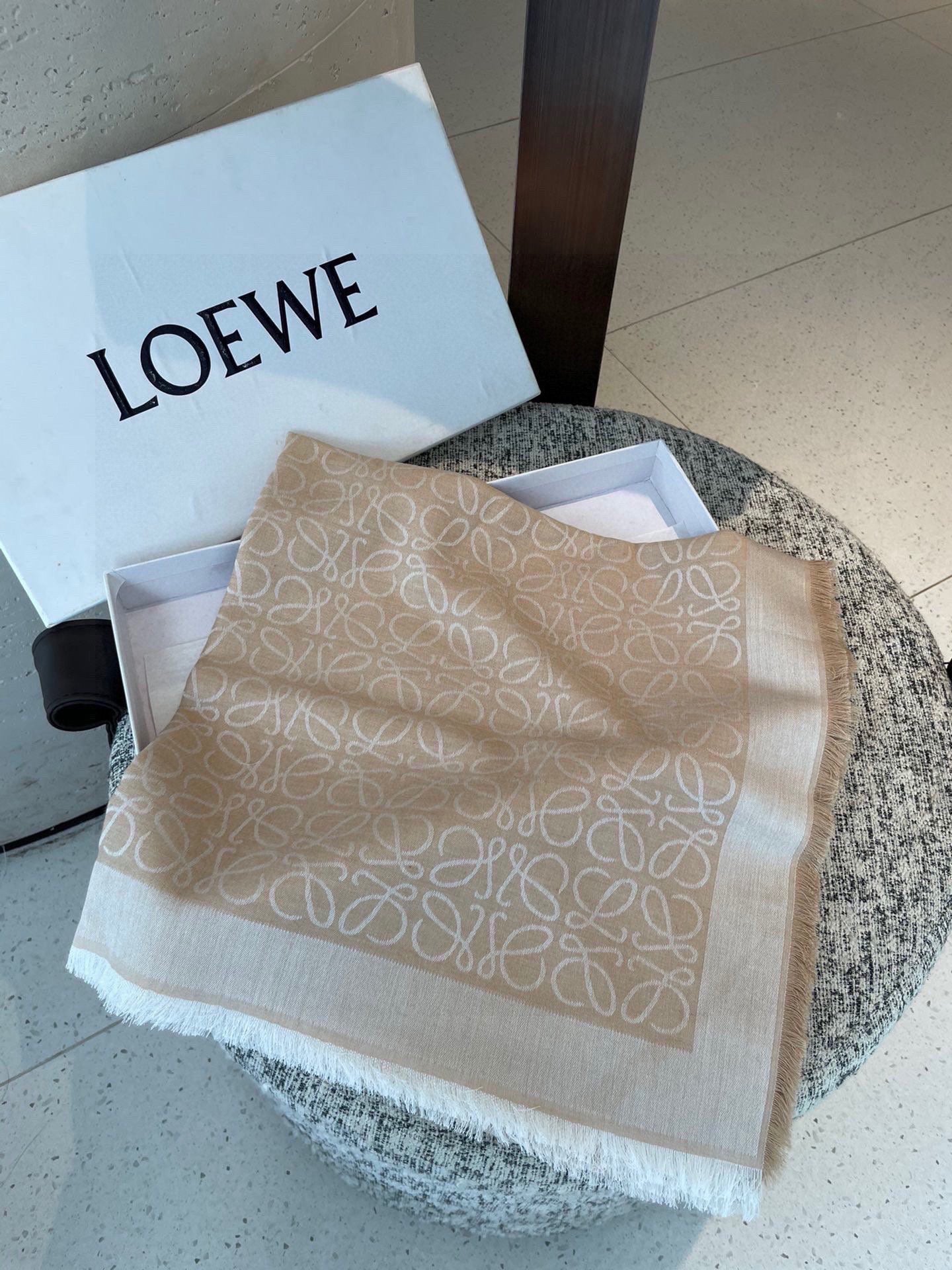 LOEWE 26S SCARF 140 IN CASHMERE SILK 266417