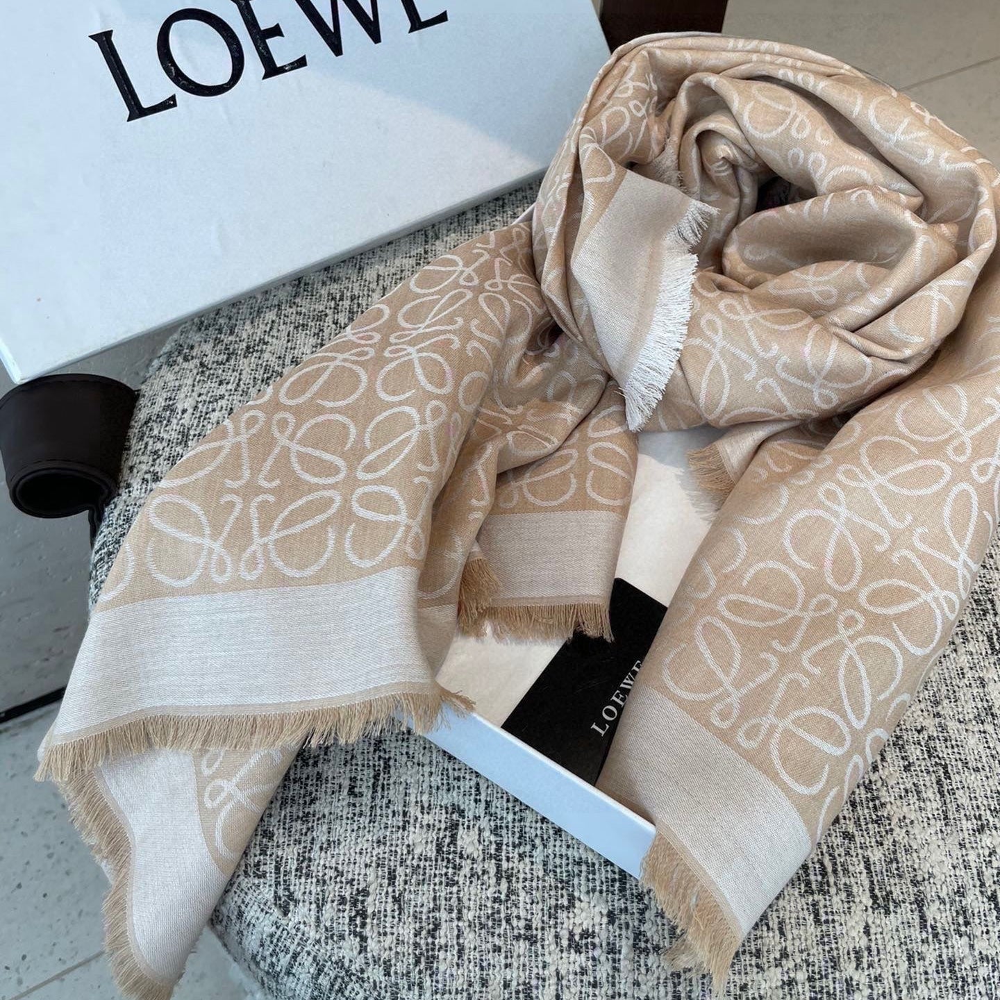 LOEWE 26S SCARF 140 IN CASHMERE SILK 266417