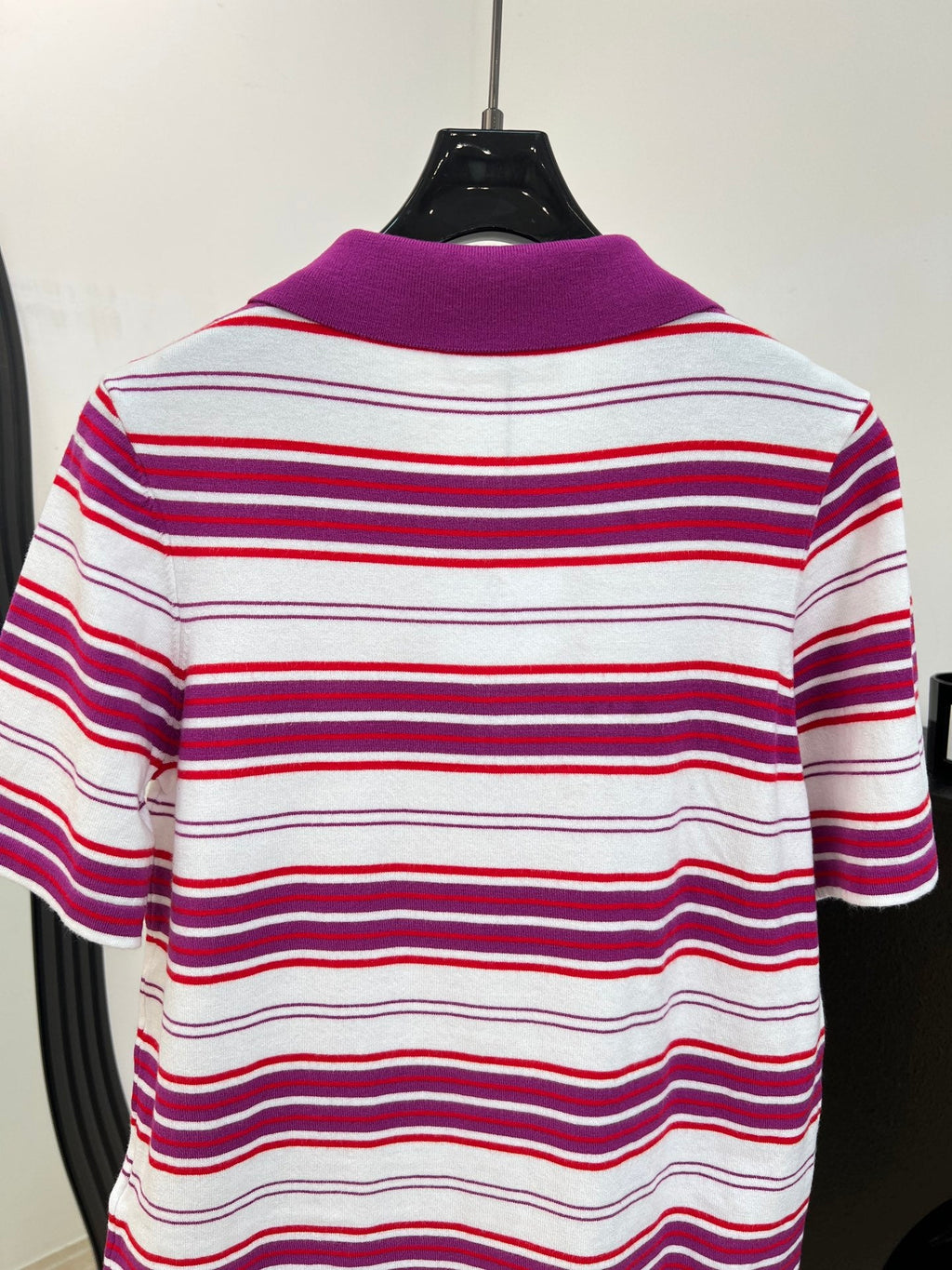 CELINE 26S STRIPED SHORT-SLEEVE POLO SHIRT 398
