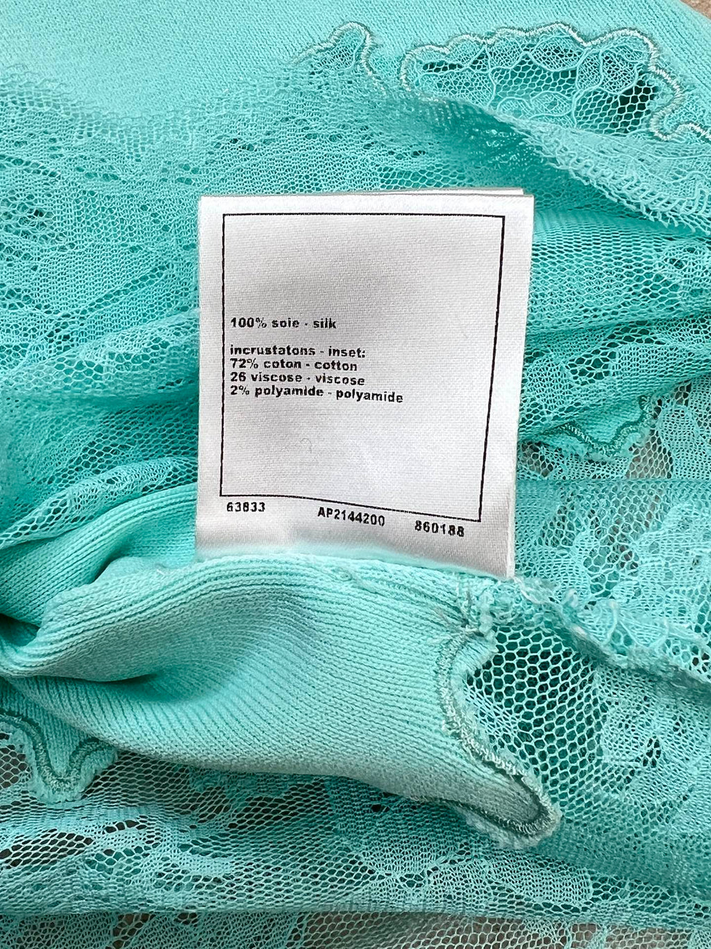 CHANEL 26S LACE HEM MIDI SKIRT 1313