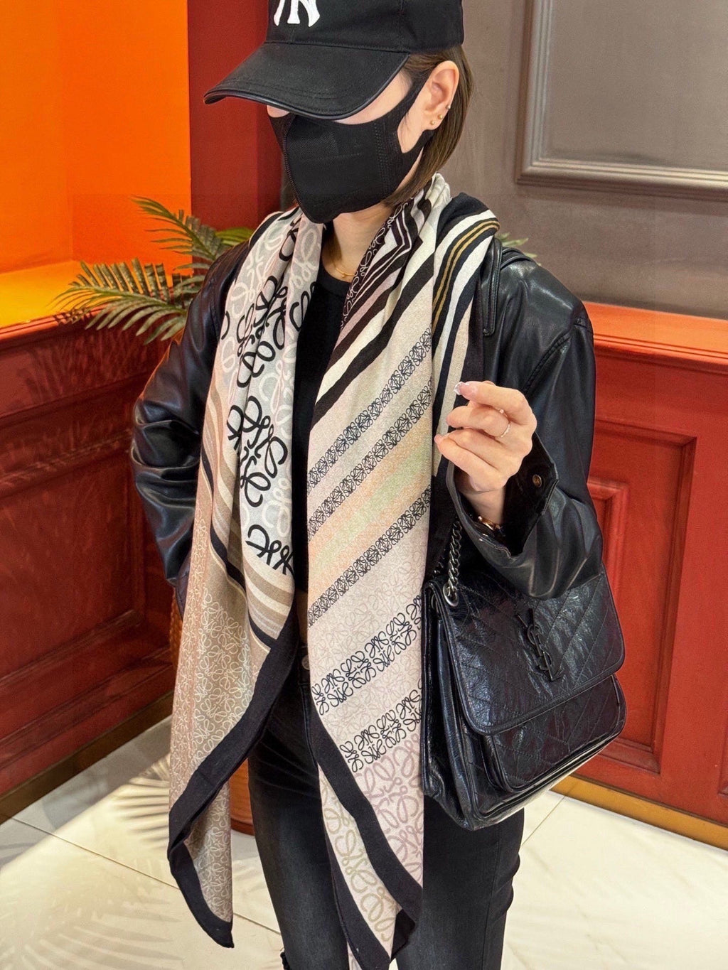 LOEWE 26S SCARF 140 IN CASHMERE SILK 248253