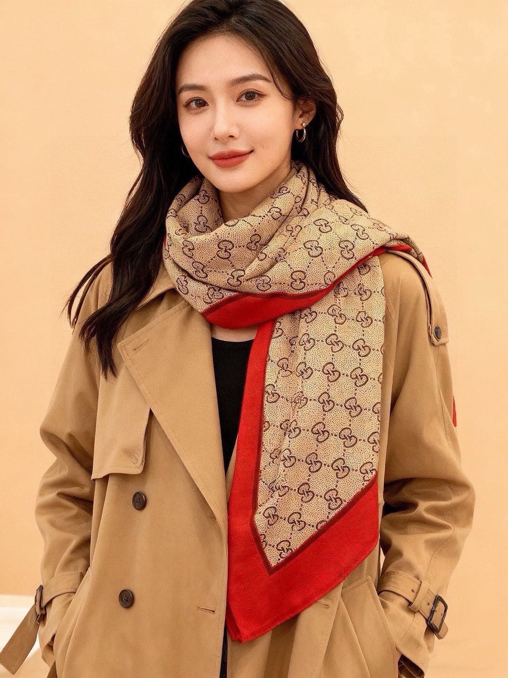 GUCCI 26S SCARF 135 IN CASHMERE AND SILK 315167