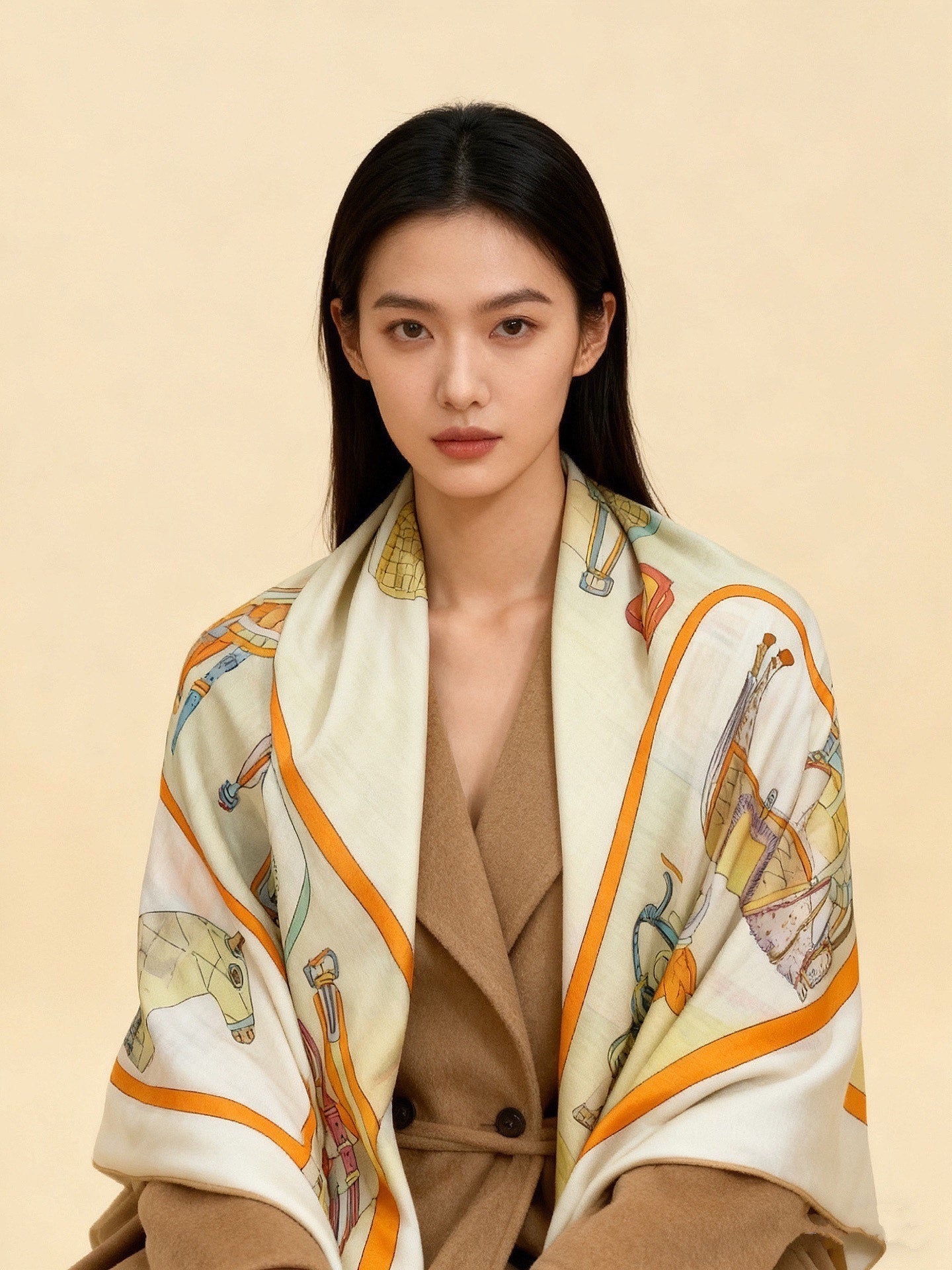 GUCCI 26S SCARF 135 IN CASHMERE AND SILK 315000