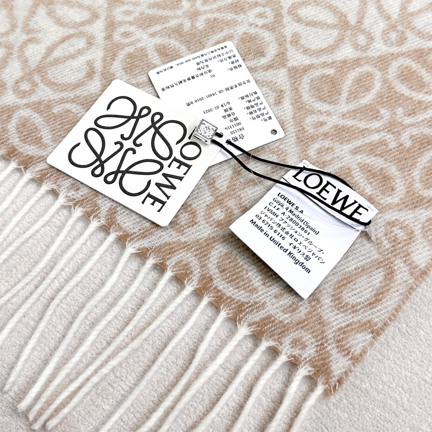 LOEWE 26S SCARF 180 IN CASHMERE WOOL 266432