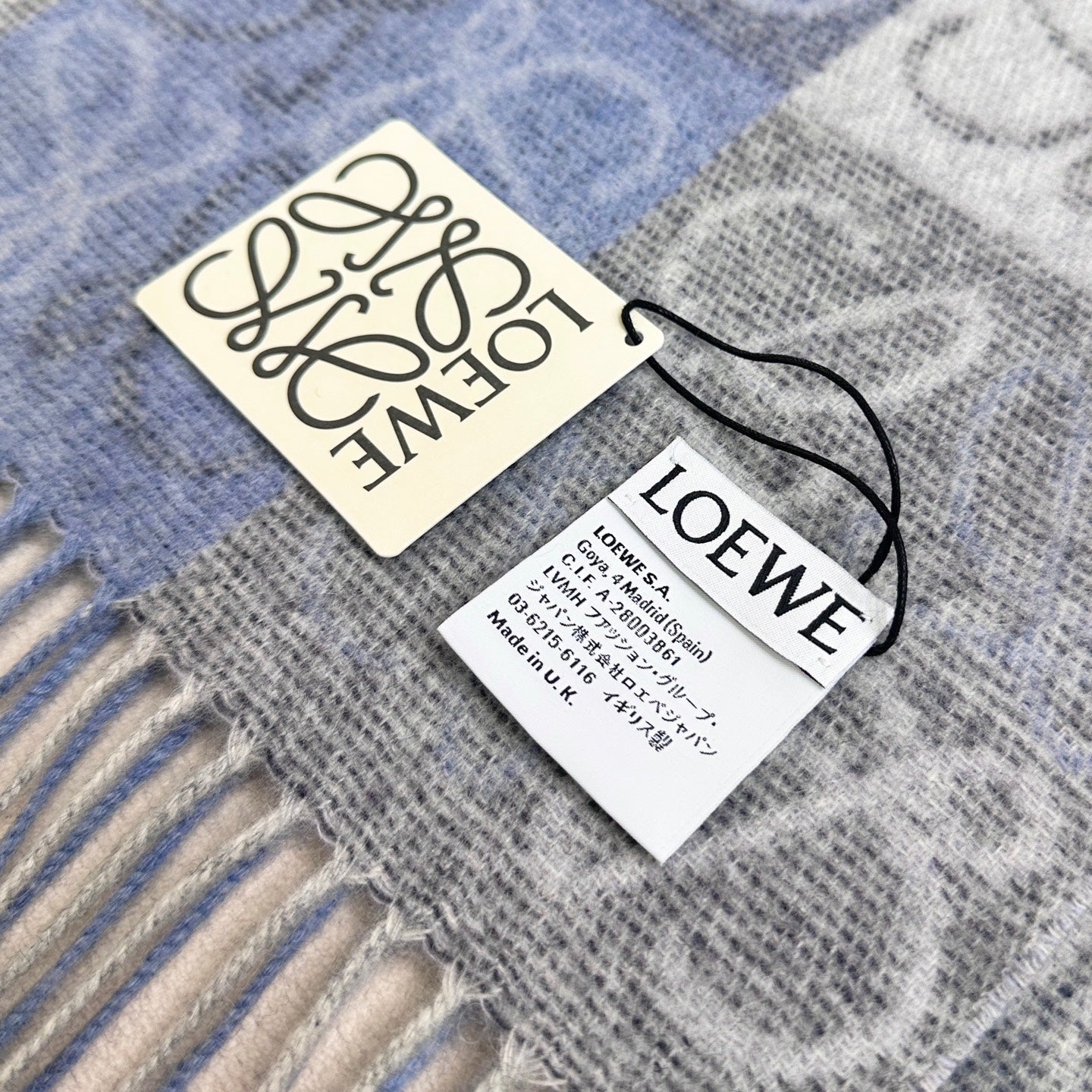 LOEWE 26S SCARF 180 IN CASHMERE WOOL 303187