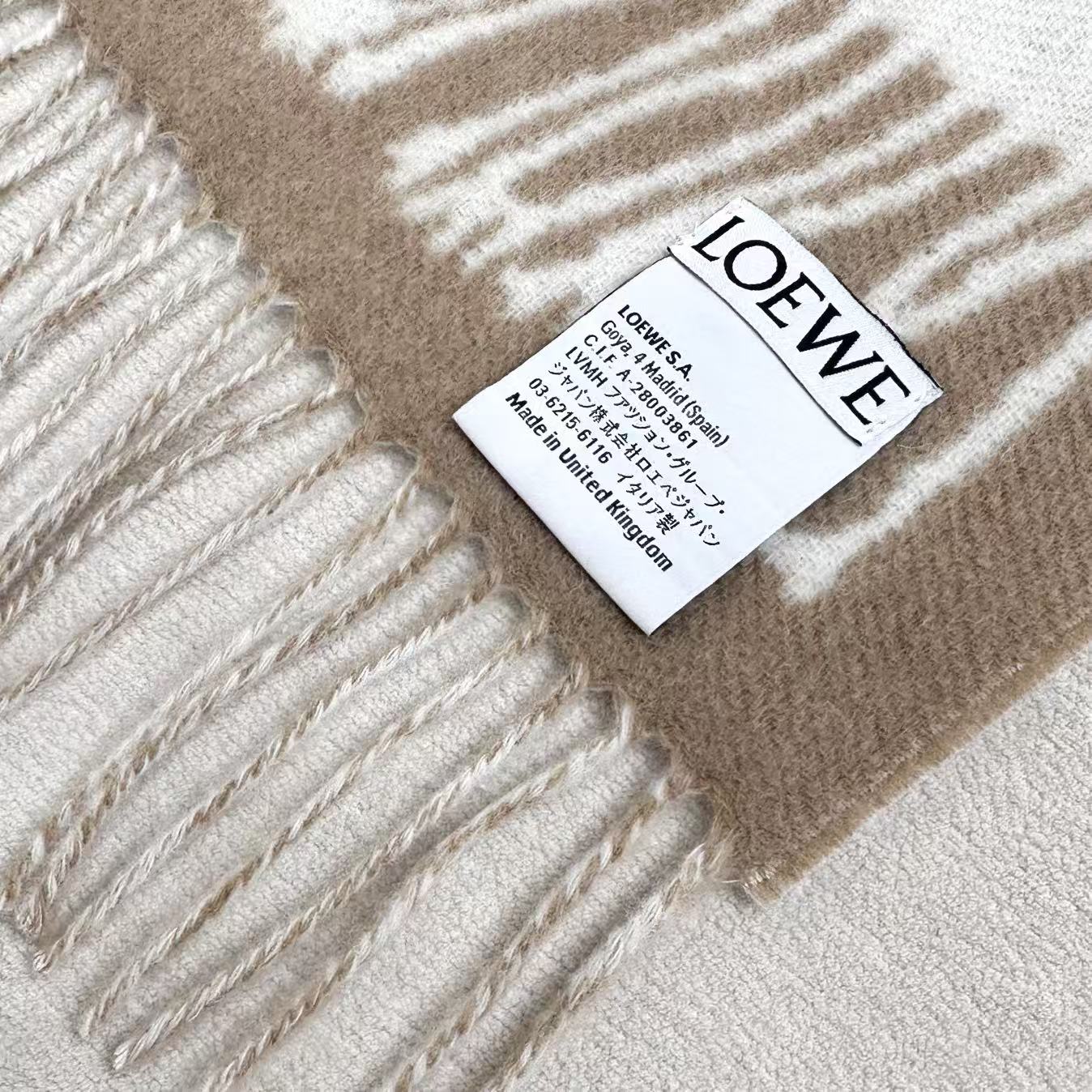 LOEWE 26S SCARF 180 IN CASHMERE WOOL 311814