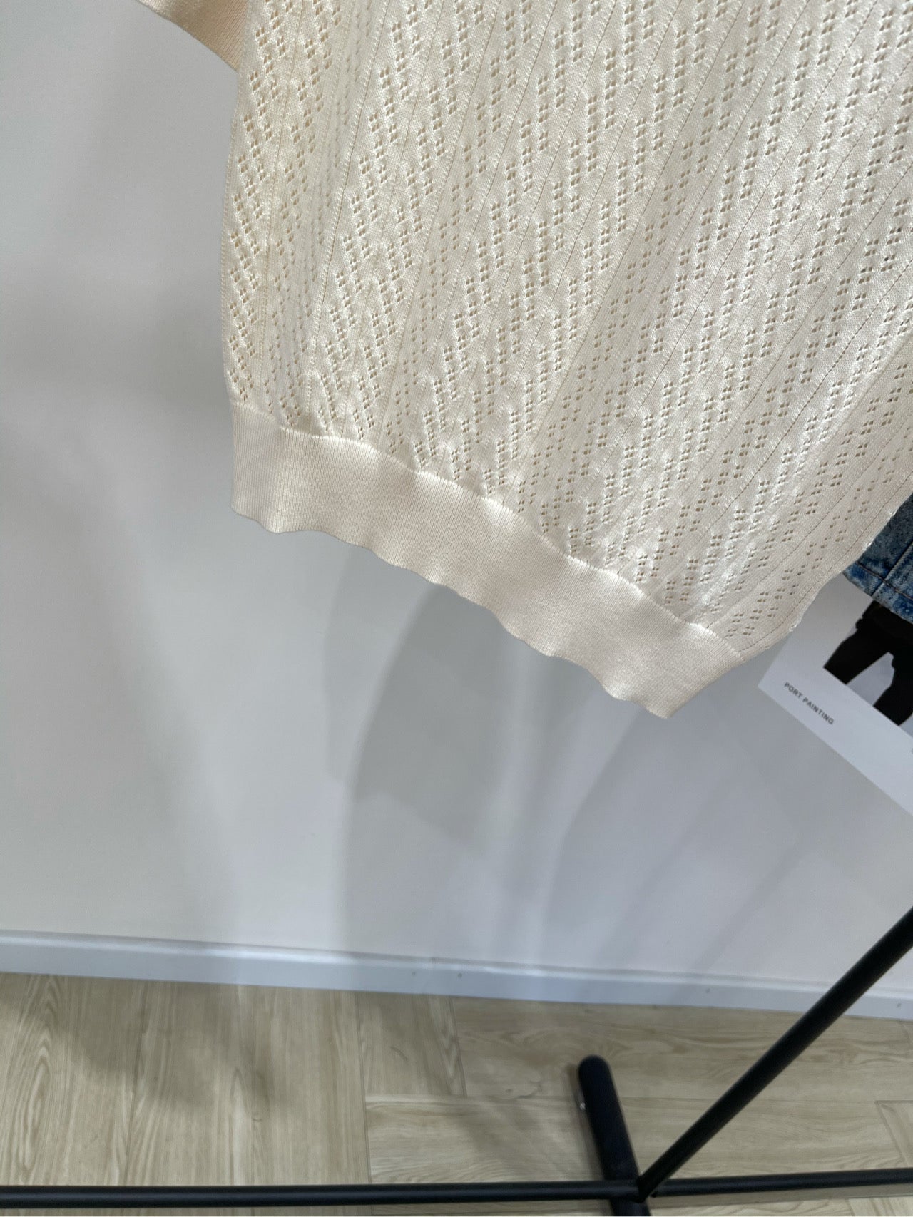 VALENTINO SHORT SLEEVE TOP WITH SEQUIN BOW 273160