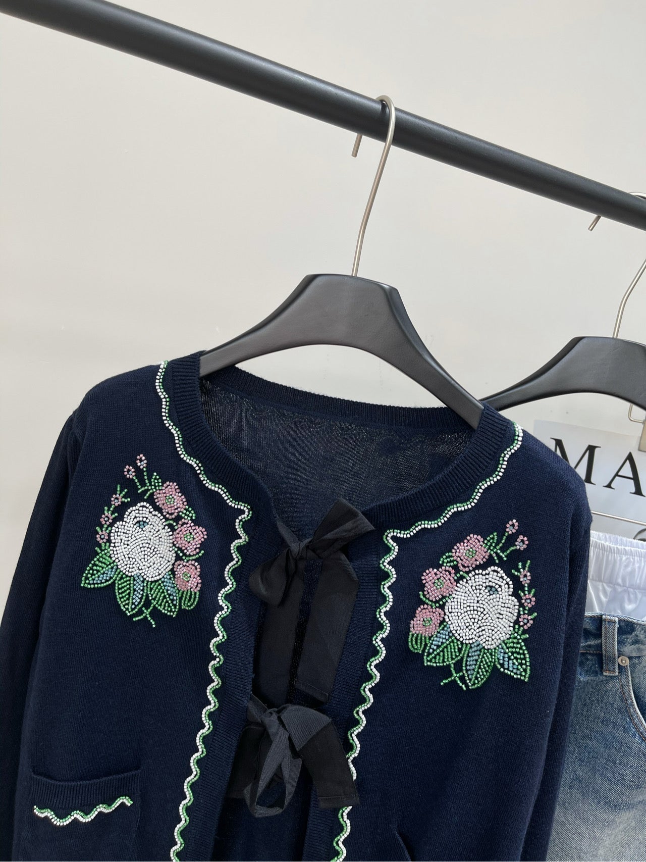 VALENTINO FLORAL LACE CARDIGAN 273154