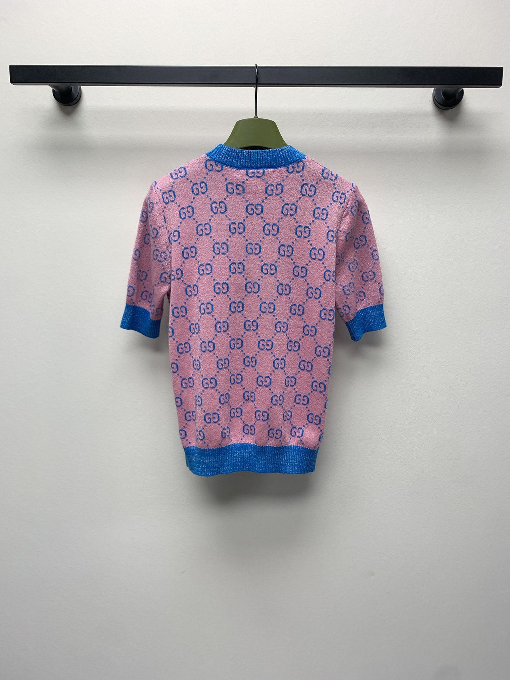 GUCCI SHORT-SLEEVE KNIT TOP 257395