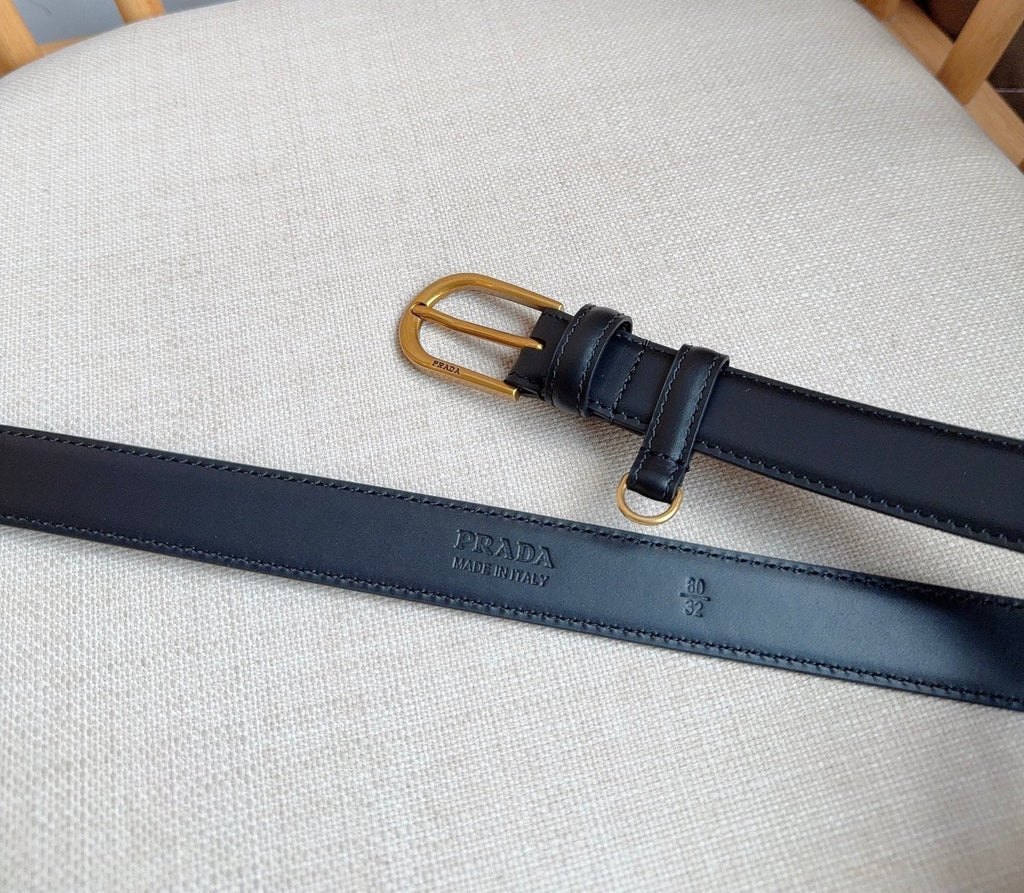 PRADA 26S BELT 25 MM IN BLACK CALFSKIN 658538
