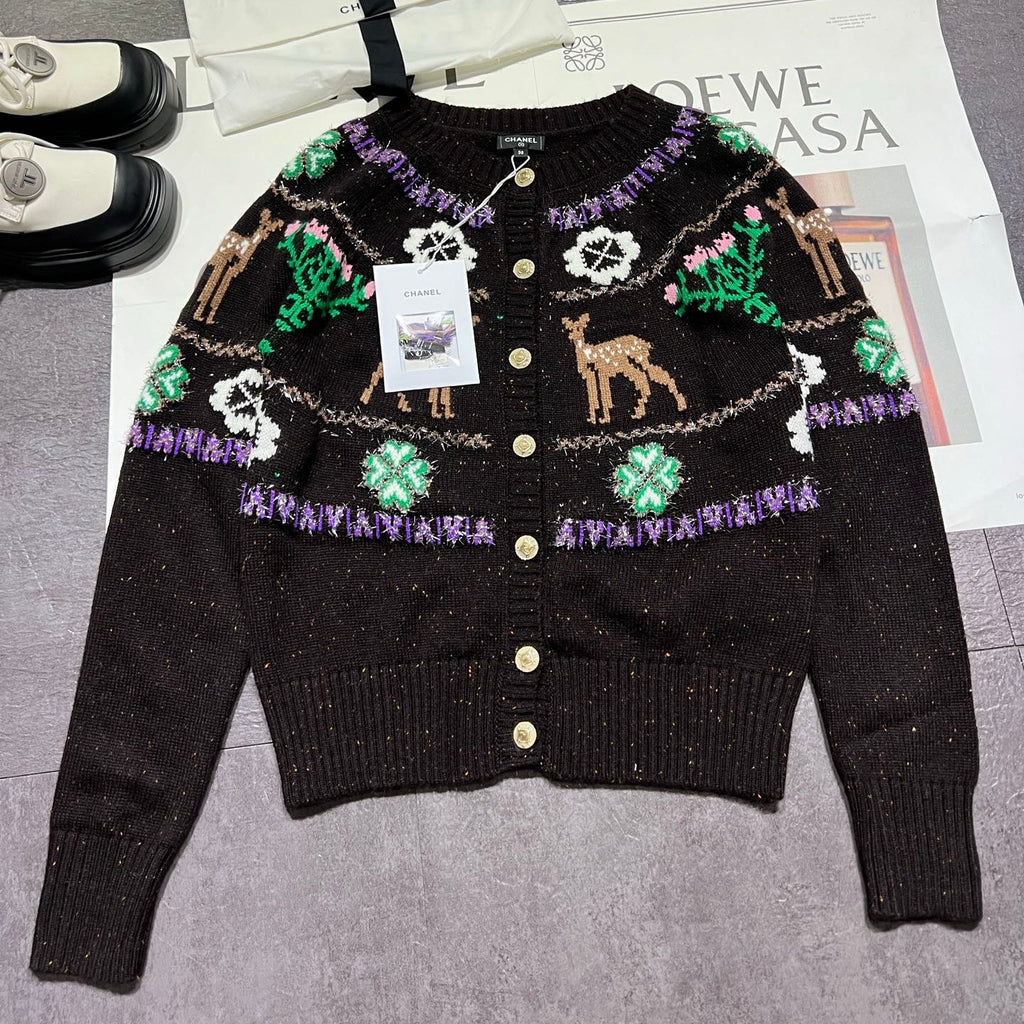 CHANEL 25S ROUND-NECK CARDIGAN 370