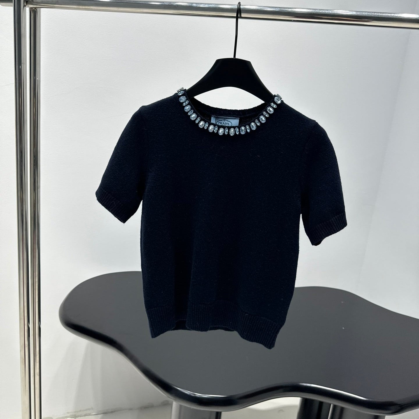 PRADA 25S BEADED CREW NECK SWEATER 313